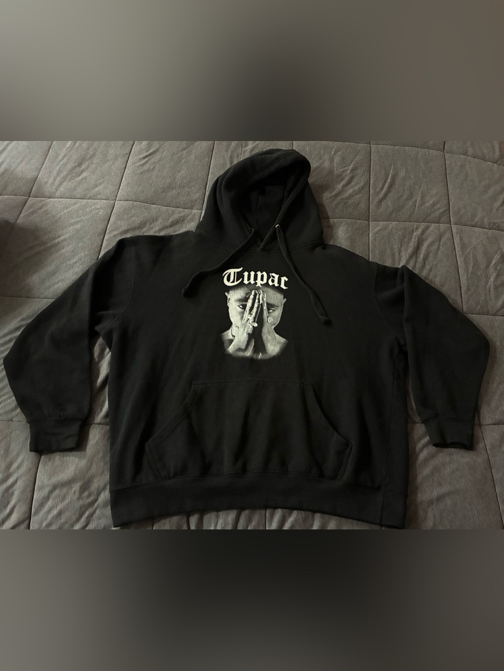 Black Tupac Graphic Hoodie